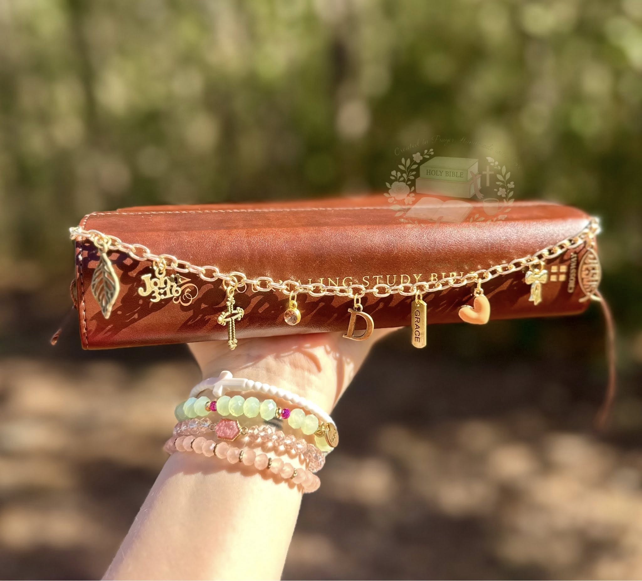 Custom Bible Charm Chain 🤍 Made to Fit Your Bible