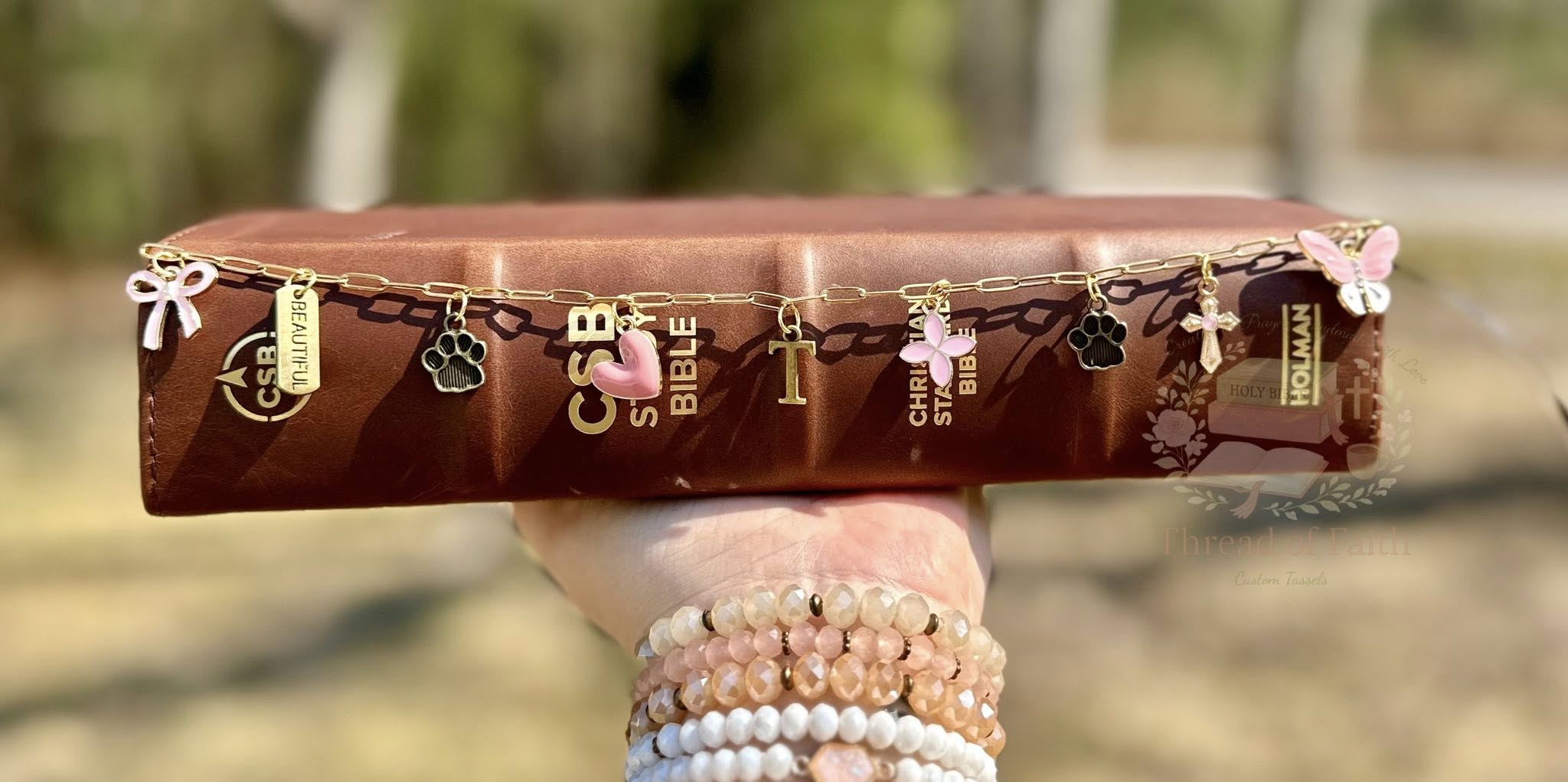 Custom Bible Charm Chain 🤍 Made to Fit Your Bible