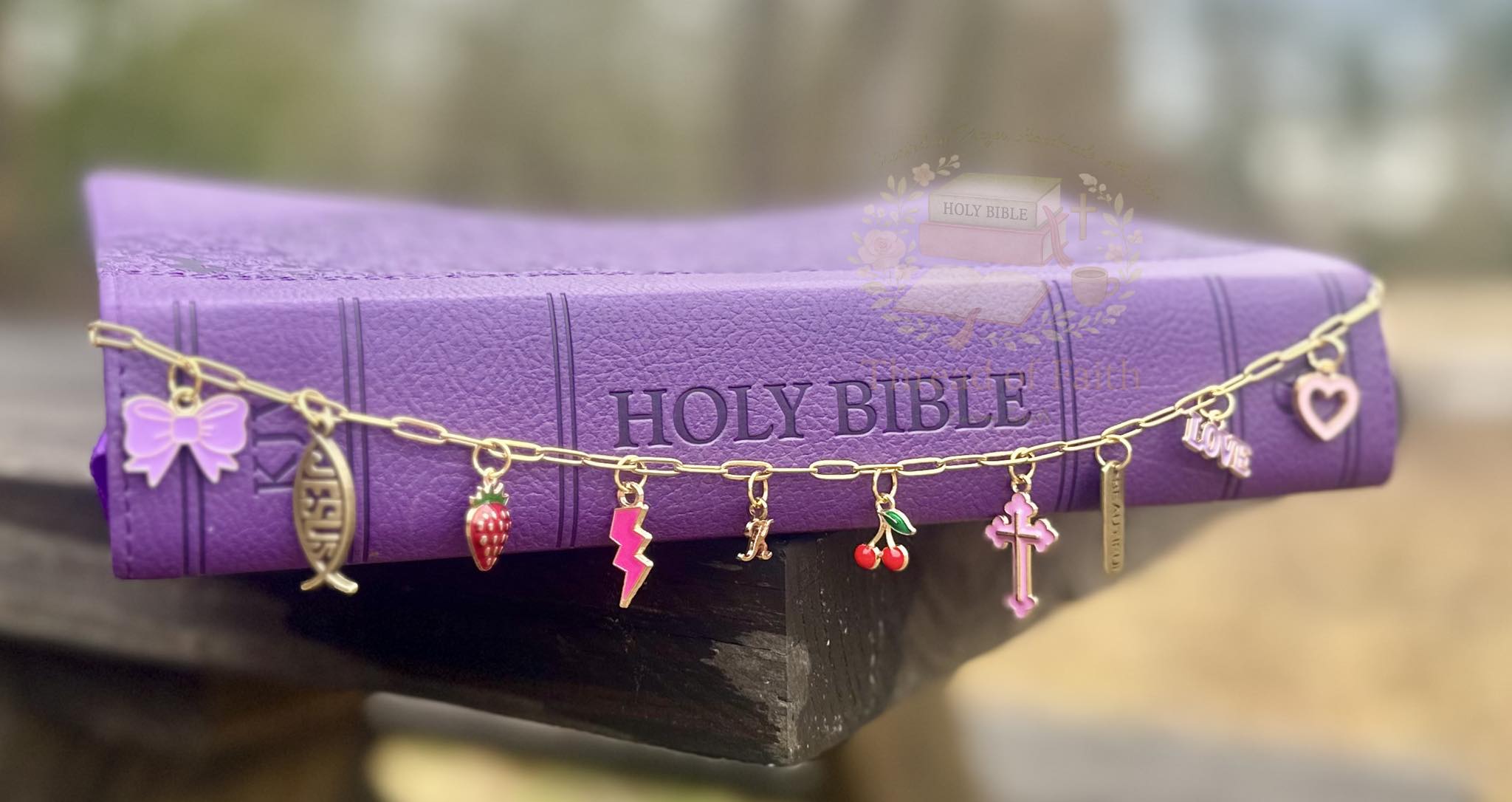 Custom Bible Charm Chain 🤍 Made to Fit Your Bible