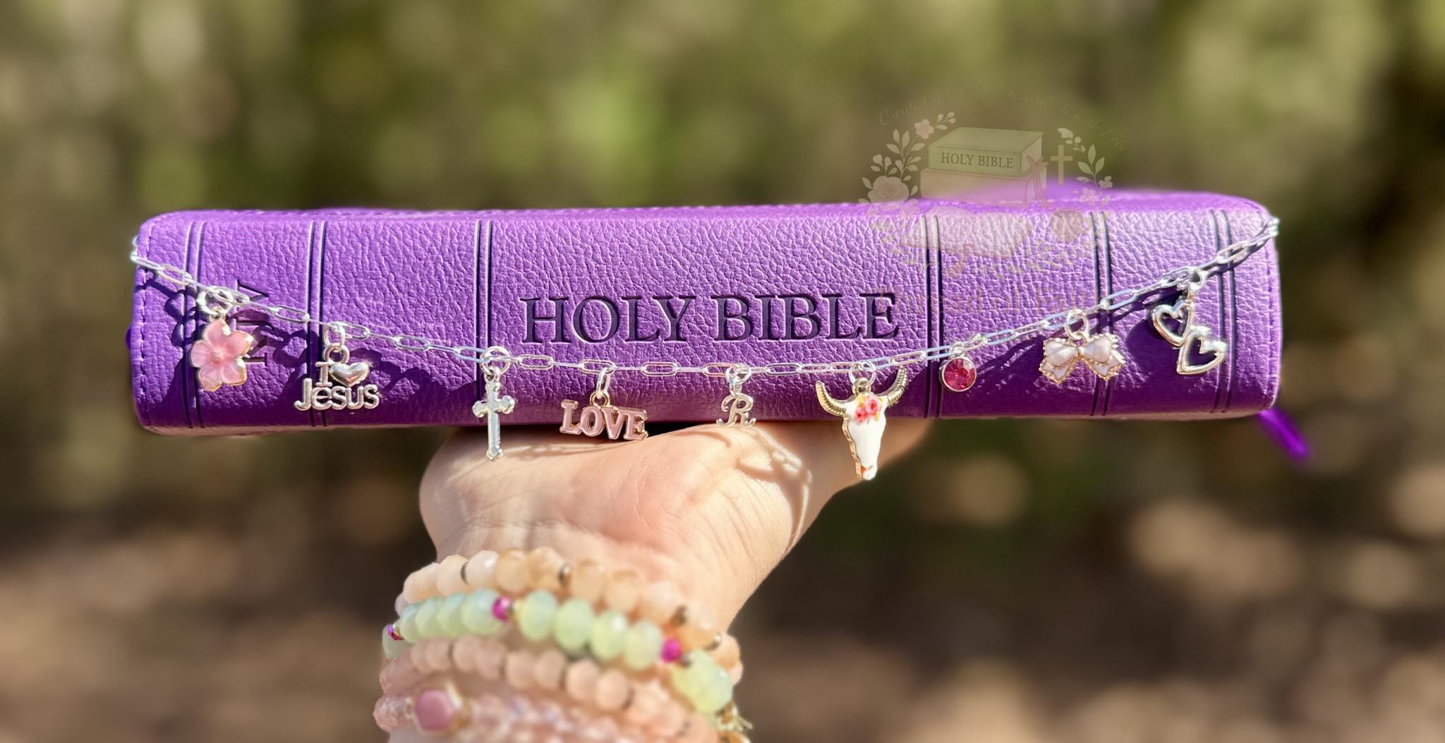 Custom Bible Charm Chain 🤍 Made to Fit Your Bible