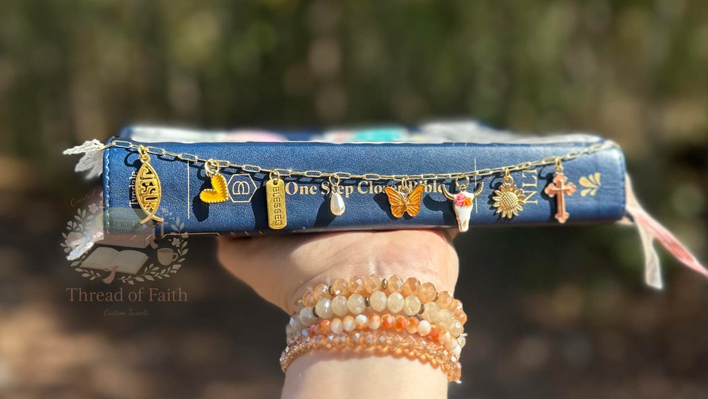 Custom Bible Charm Chain 🤍 Made to Fit Your Bible