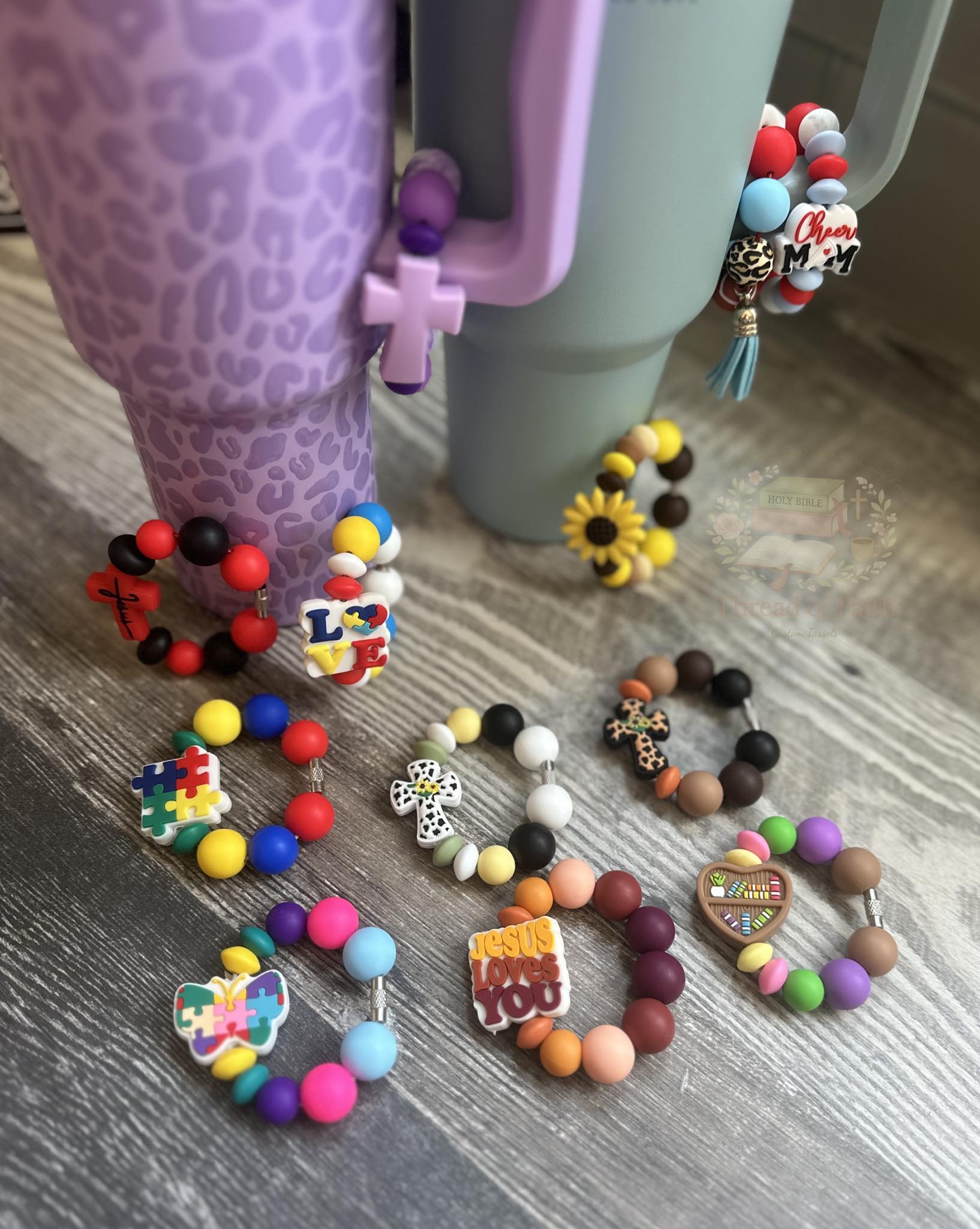 Custom Cup Charm 🤍 Personalized Tumbler Accessory