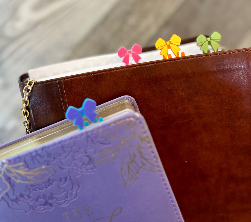 Bow Bookmark Paper | Pack of 4 Random Colors