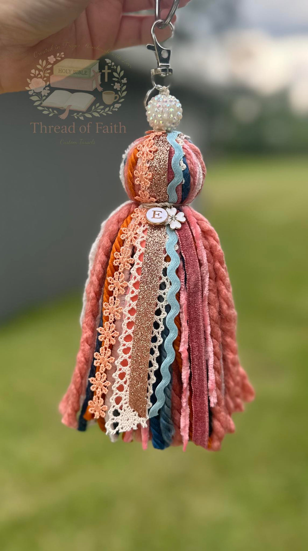 Custom Tassel Keychain 🤍