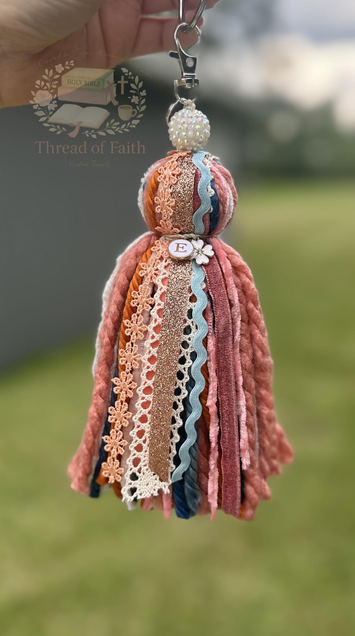 Custom Tassel Keychain 🤍