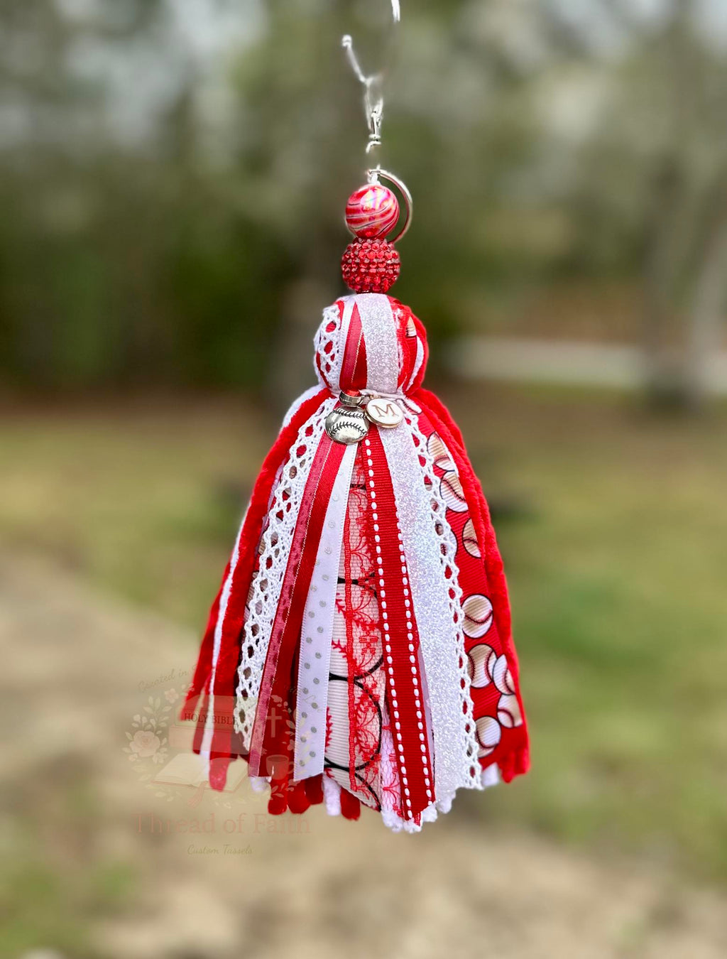 Custom Tassel Keychain 🤍