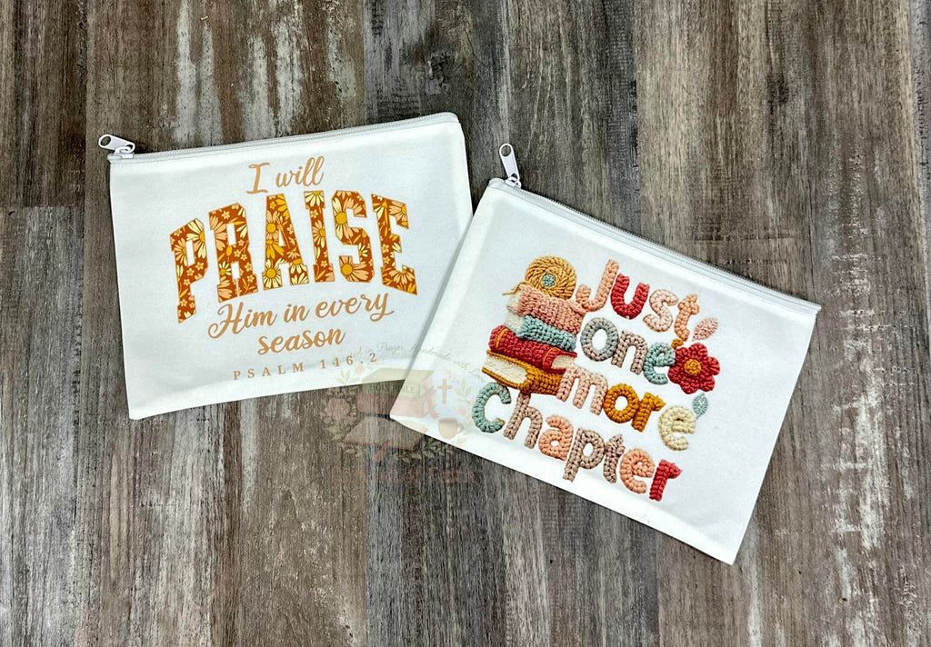 Zipper Pouch 🤍 Bible Study & Everyday Essentials Bag