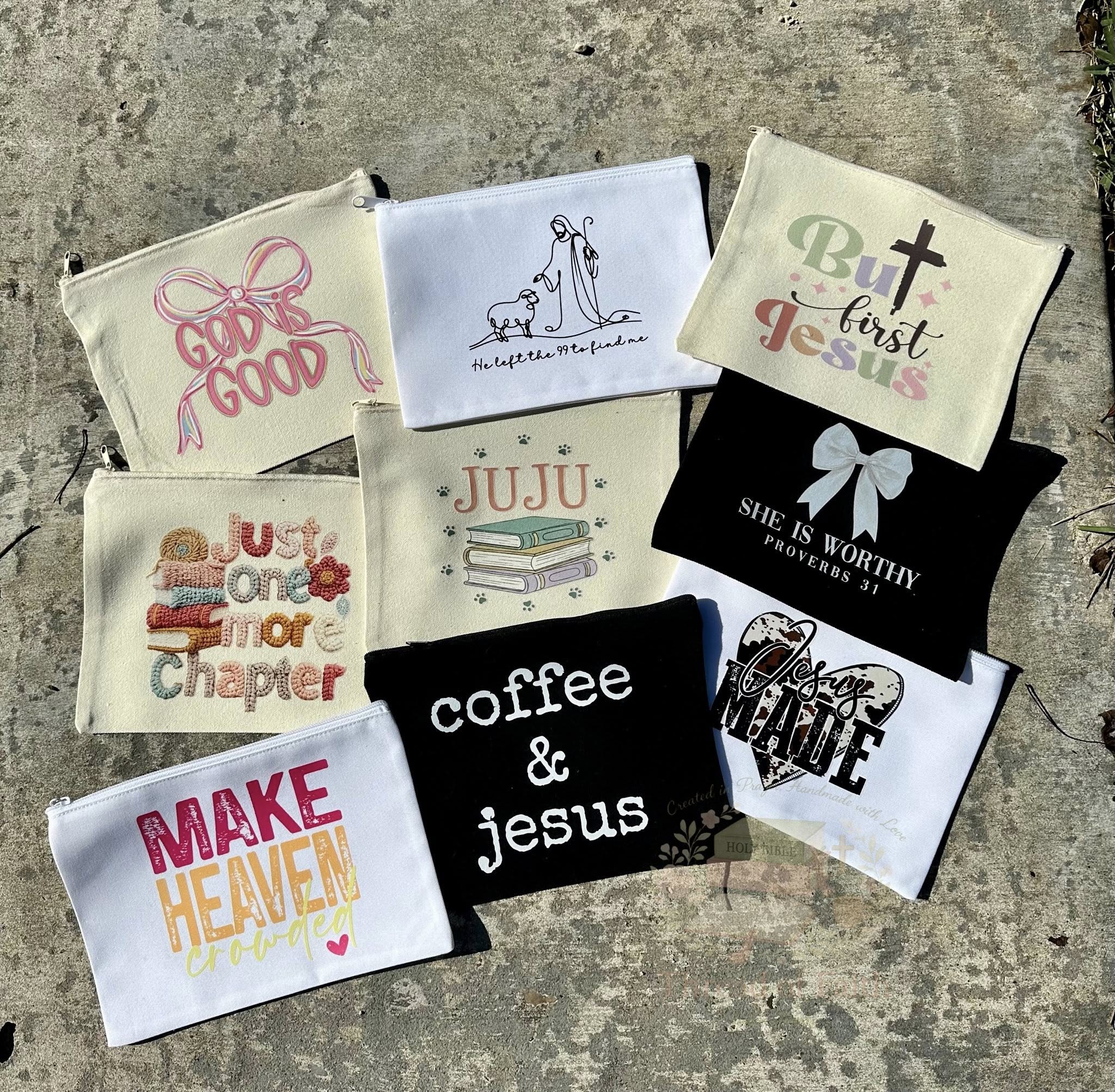 Zipper Pouch 🤍 Bible Study & Everyday Essentials Bag