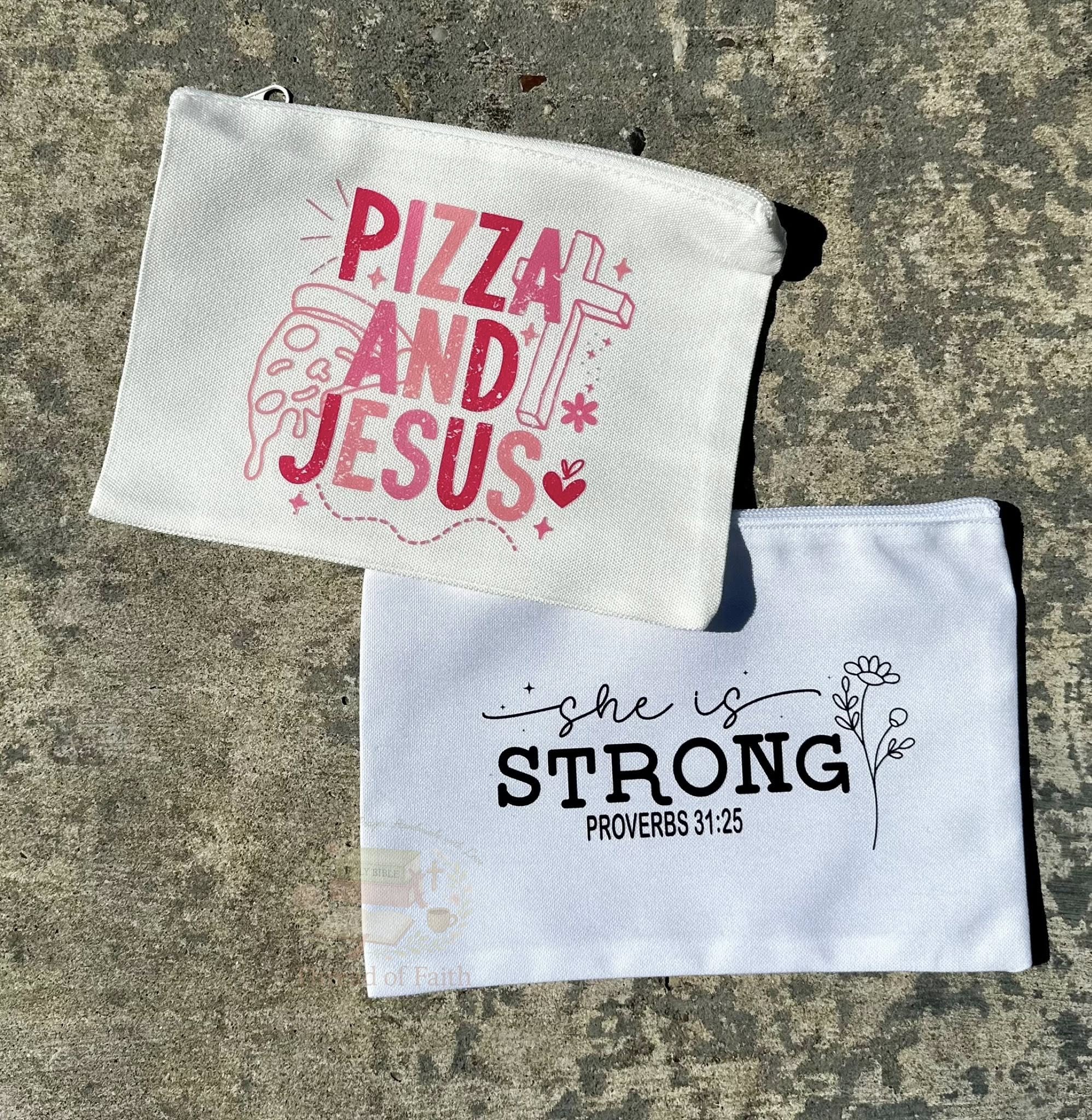 Zipper Pouch 🤍 Bible Study & Everyday Essentials Bag