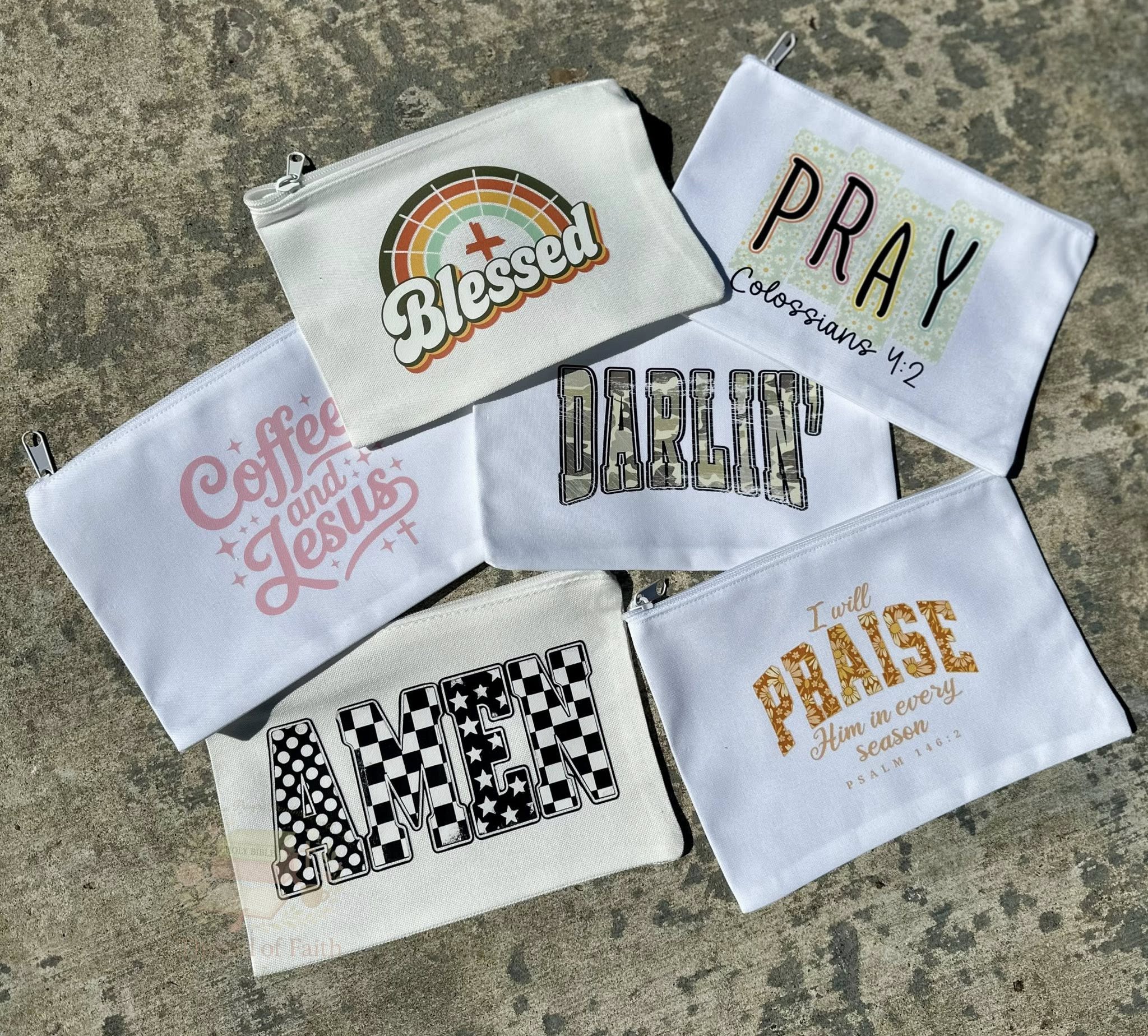 Zipper Pouch 🤍 Bible Study & Everyday Essentials Bag
