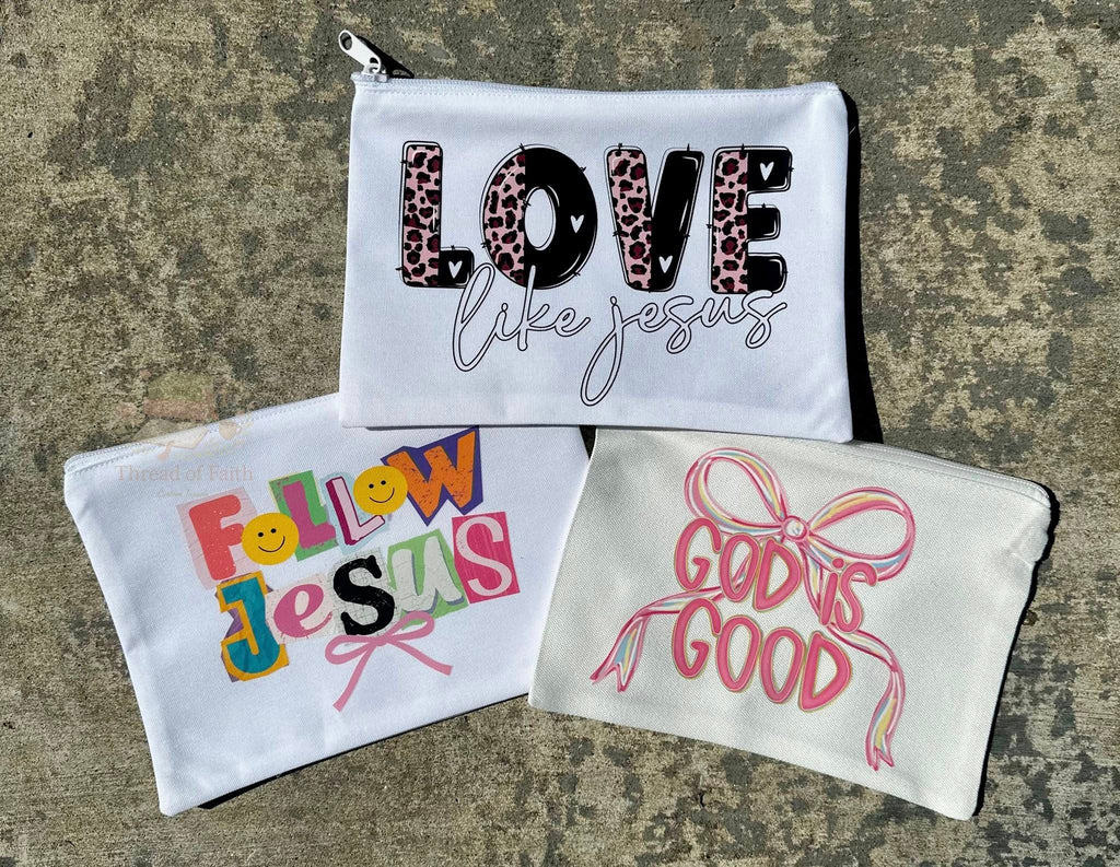 Zipper Pouch 🤍 Bible Study & Everyday Essentials Bag